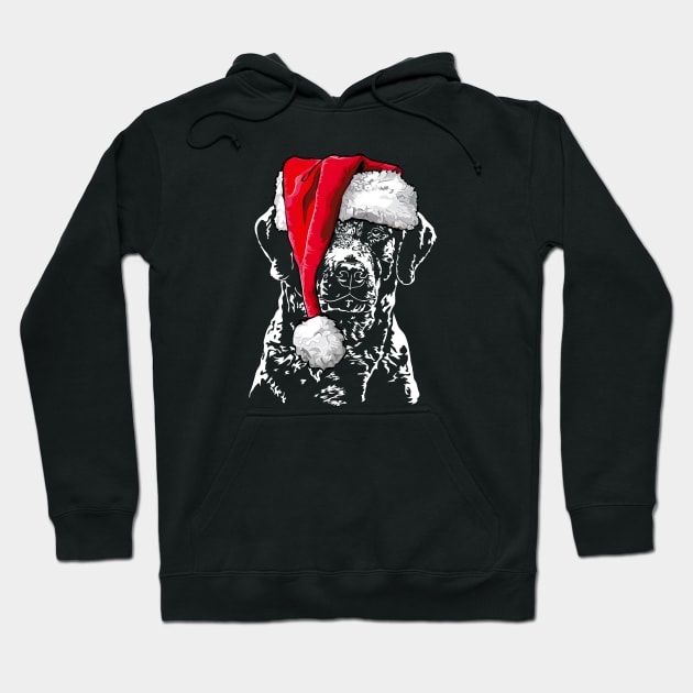 Santa Chesapeake Bay Retriever Christmas dog Hoodie by wilsigns